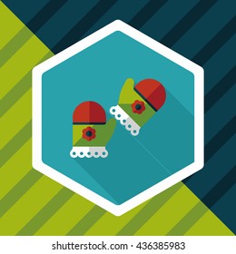 baby Gloves flat icon with long shadow,eps10