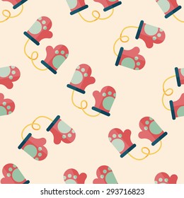 baby Gloves flat icon,eps10 seamless pattern background
