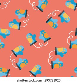 baby Gloves flat icon,eps10 seamless pattern background