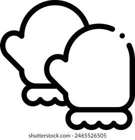 baby gloves icon. Thin Linear Style Design Isolated On White Background