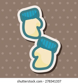 Baby gloves theme elements