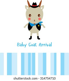 baby goat arrival card