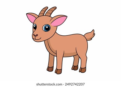 A baby goat vector illustration