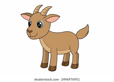 A baby goat vector illustration