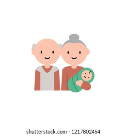 baby, grandparents cartoon icon. Element of family cartoon icon for mobile concept and web apps. Detailed baby, grandparents icon can be used for web and mobile