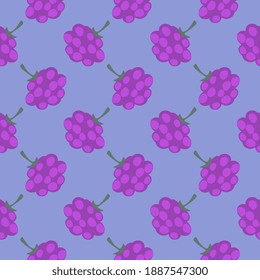 Baby grapes , seamless pattern on a purple background.