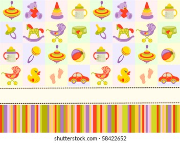 Baby greeting card or invitation