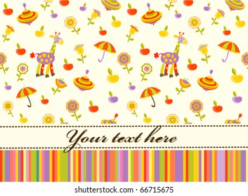 Baby greeting card or invitation
