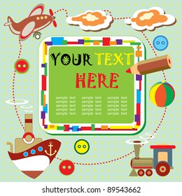 baby greeting card or invitation
