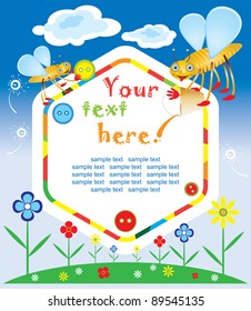 baby greeting card or invitation