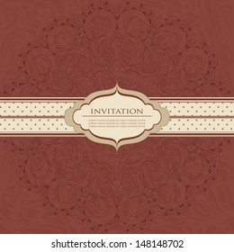 Baby greeting card with lace vector eps 10