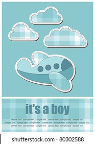 baby greeting card. vector illustration