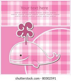 baby greeting card. vector illustration
