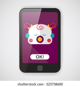 baby gril flat icon with long shadow,esp10