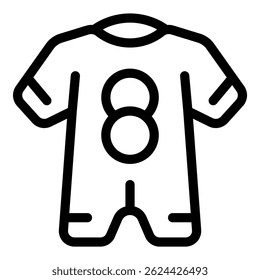 Baby grow featuring number eight celebrating eight month birthday