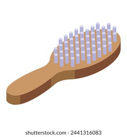 Baby hair brush icon isometric vector. Happy infant. Smile newborn