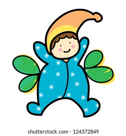 baby hand drawn cartoon illustration