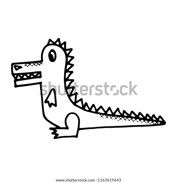 cute crocodile silhouette