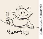 baby hand drawn vector