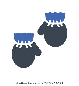 Baby hand gloves Icon, Vector Graphics