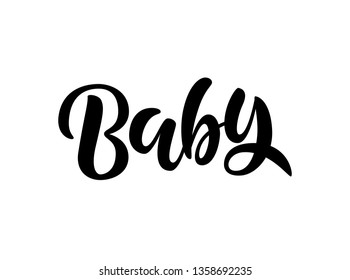 Baby hand lettering. - Vector