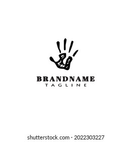 baby hand prints logo icon design template modern vector cute