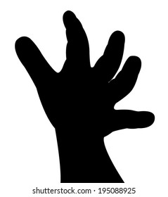 baby hand silhouette vector 