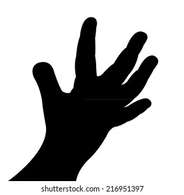 baby hand silhouette vector 