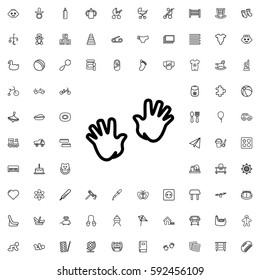 baby hands icon illustration isolated vector sign symbol. Baby icons vector set.