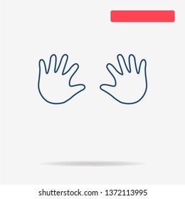 Baby hands icon. Vector concept illustration for design.