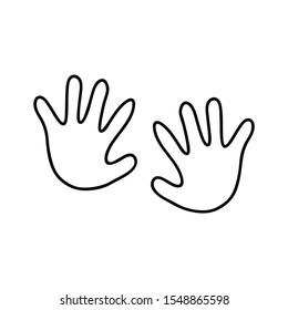 Baby hands icon. Vector concept illustration for design.
