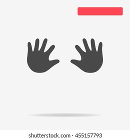 Baby hands icon. Vector concept illustration for design.