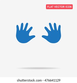 Baby hands icon. Vector concept illustration for design.