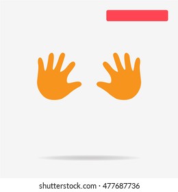 Baby hands icon. Vector concept illustration for design.