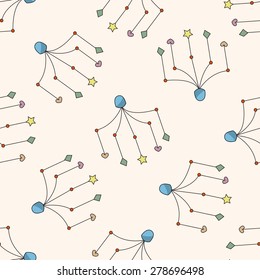 baby hanging , cartoon seamless pattern background