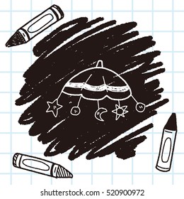 baby hanging doodle drawing