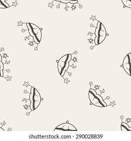 baby hanging doodle drawing seamless pattern background