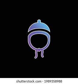 Baby Hat blue gradient vector icon