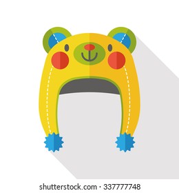 baby hat flat icon