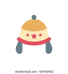 baby hat flat icon