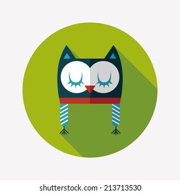 baby hat flat icon with long shadow,eps10