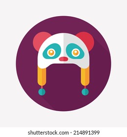 baby hat flat icon with long shadow,eps10