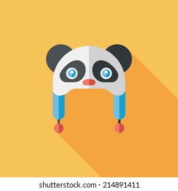 baby hat flat icon with long shadow,eps10