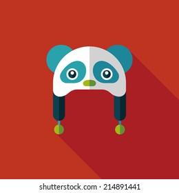 baby hat flat icon with long shadow,eps10