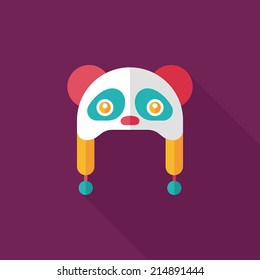 baby hat flat icon with long shadow,eps10