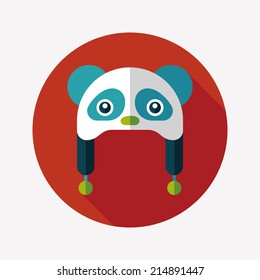 baby hat flat icon with long shadow,eps10