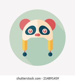 baby hat flat icon with long shadow,eps10