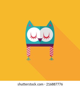 baby hat flat icon with long shadow,eps10