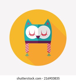 baby hat flat icon with long shadow,eps10