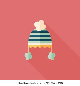 baby hat flat icon with long shadow,eps10